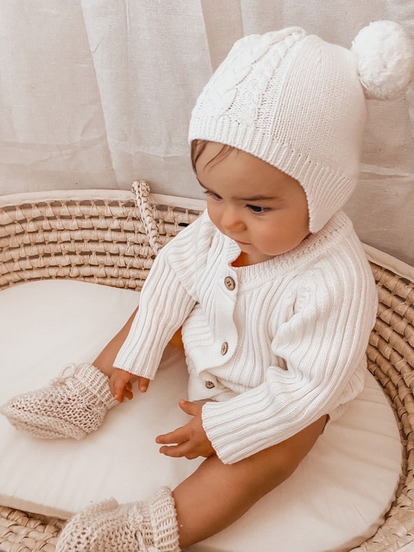 Ribbed Knit Onesie | Milk