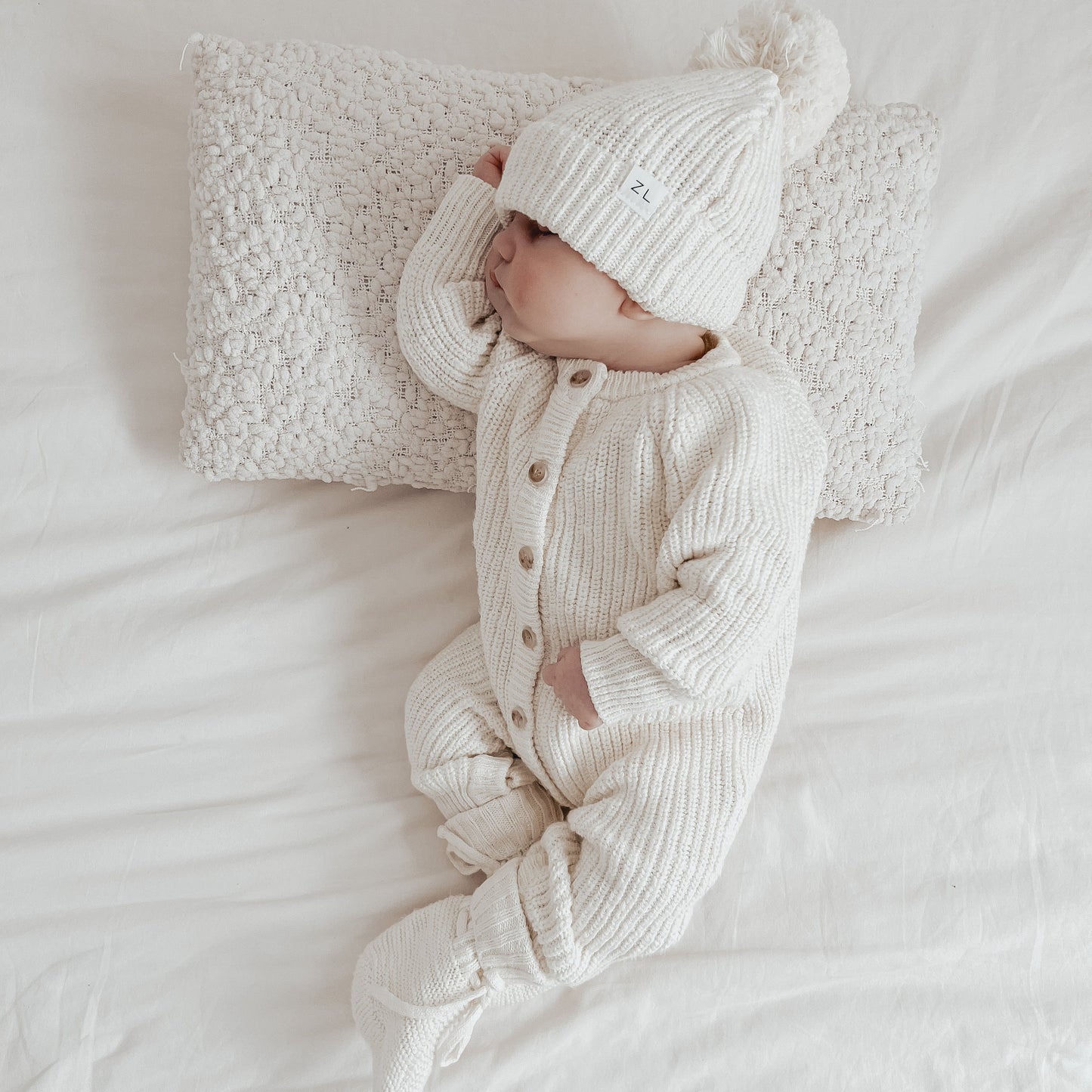 Classic Knit Romper | Coconut