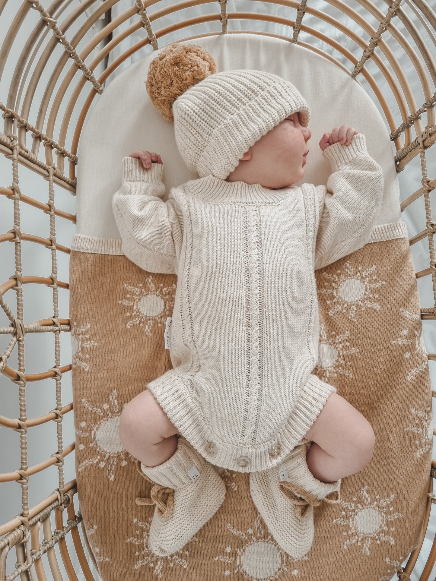 Heirloom Romper | Biscotti Fleck