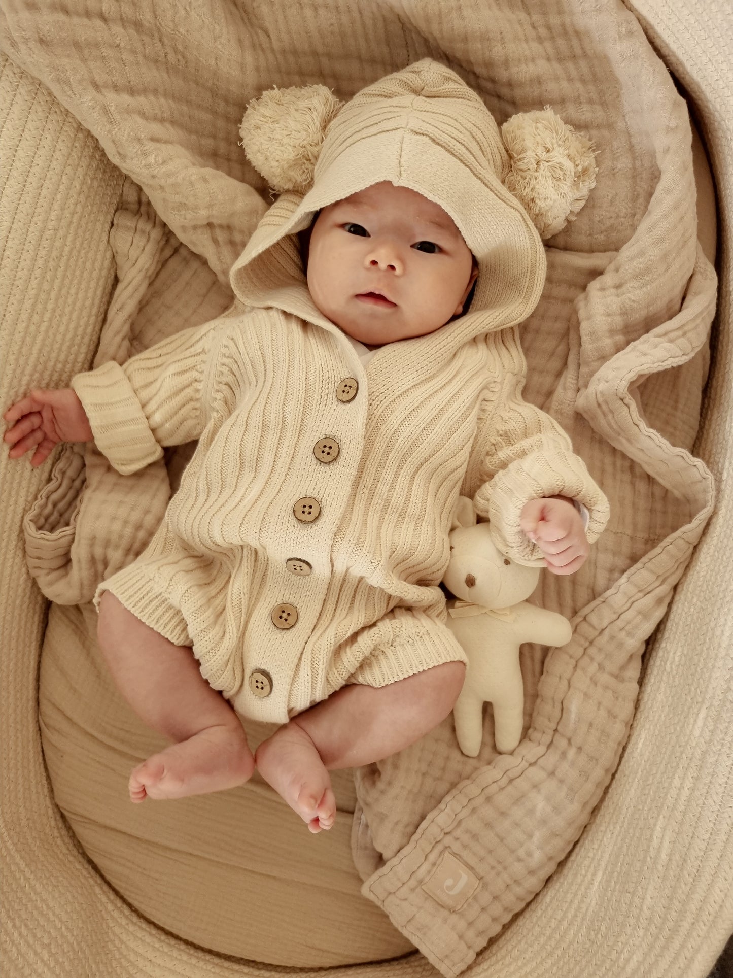 Ribbed Knit Hoodie | Honey Milk