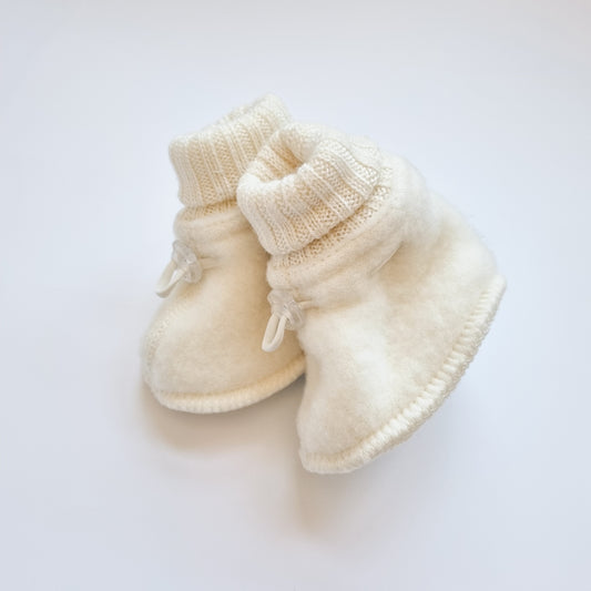 Soft Merinowool Booties | Natural