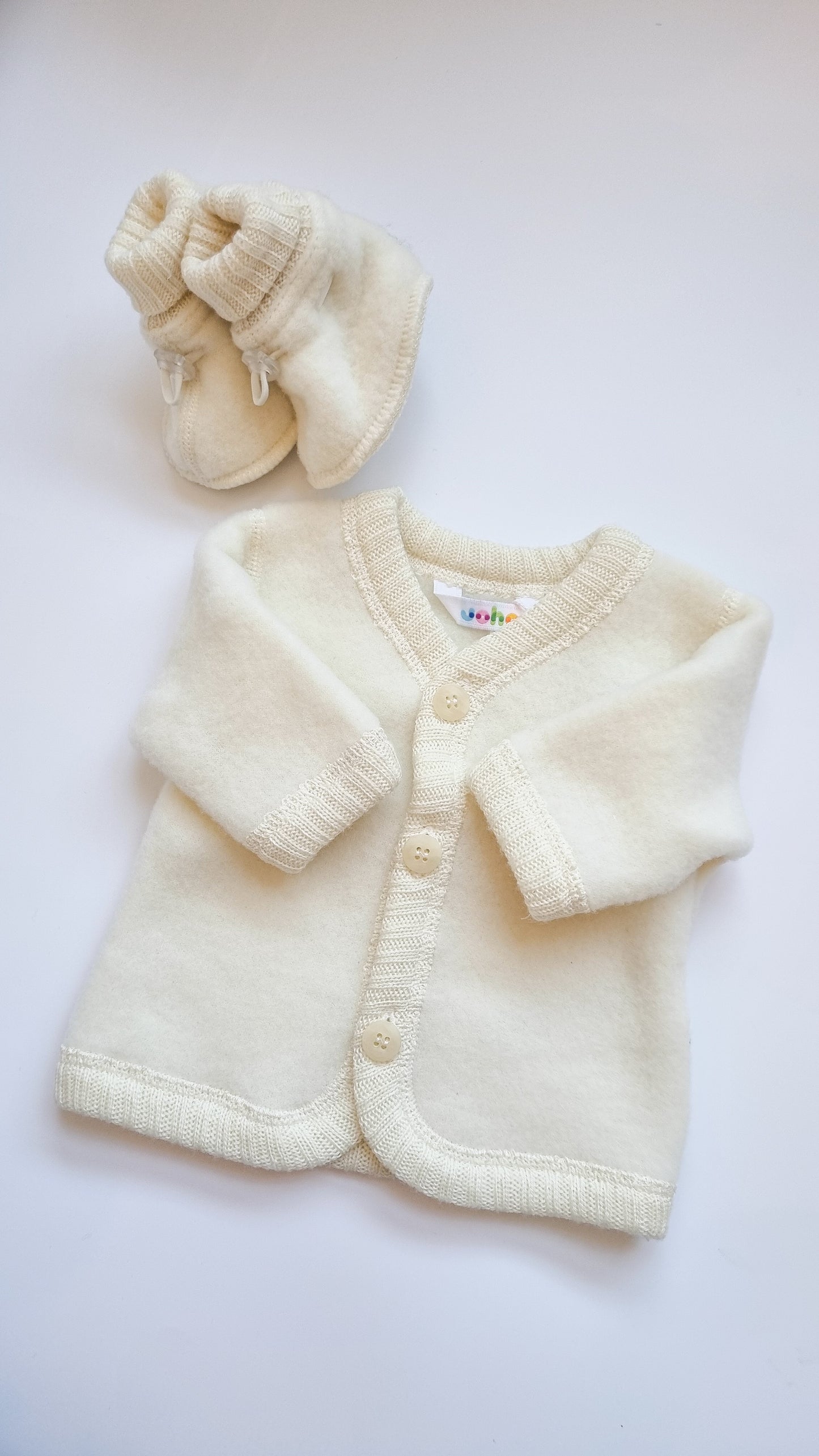 Soft Merinowolle Fleece Jacke | Natur