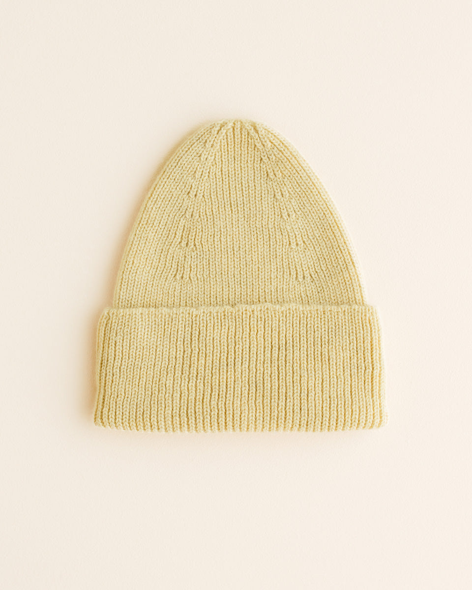 Merinowool Beanie ‚Fonzie‘ | Light Yellow