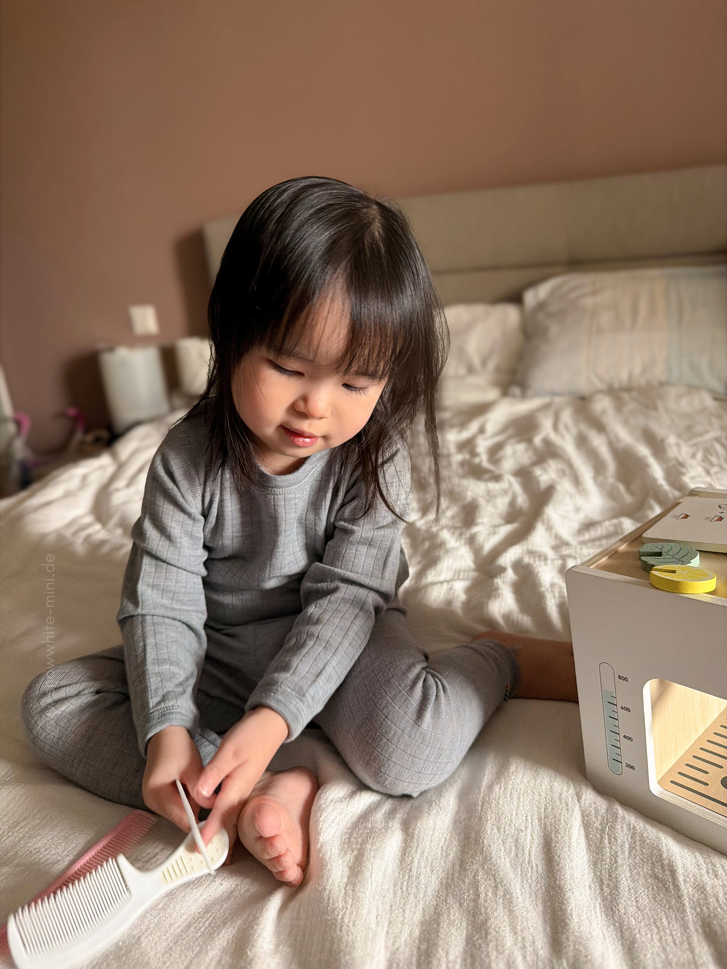 Merinowolle Shirt Langarm | Grey Melange