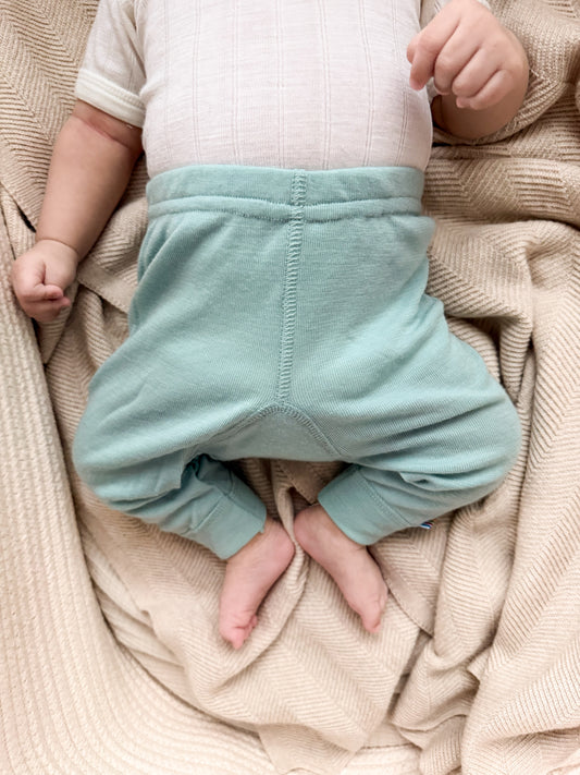 Joha Merinowolle Leggings | Türkisblau