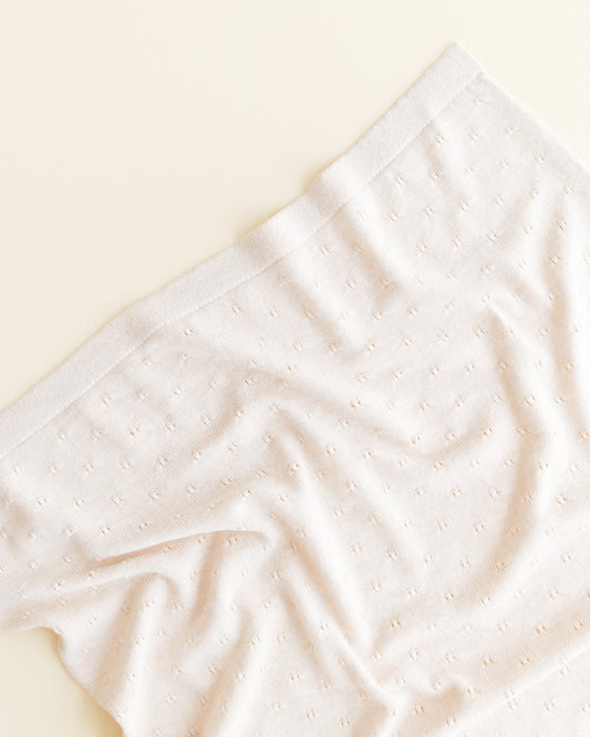 Merinowolle Strickdecke ‚Bibi Cream‘