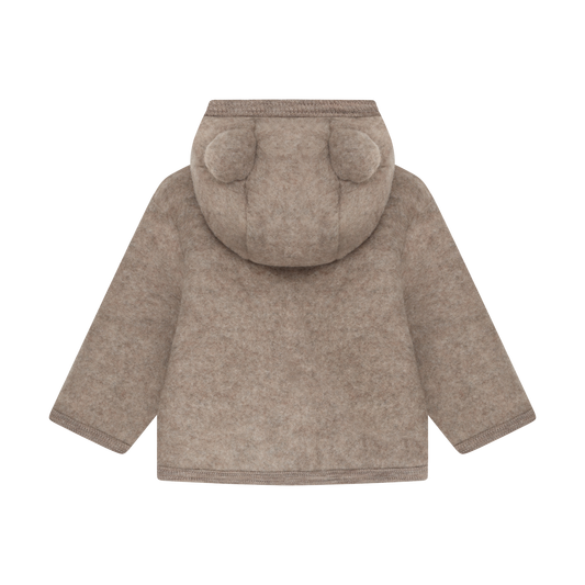 Huttelihut Fleecejacke Merinowolle mit Öhrchen | Savannah Melange