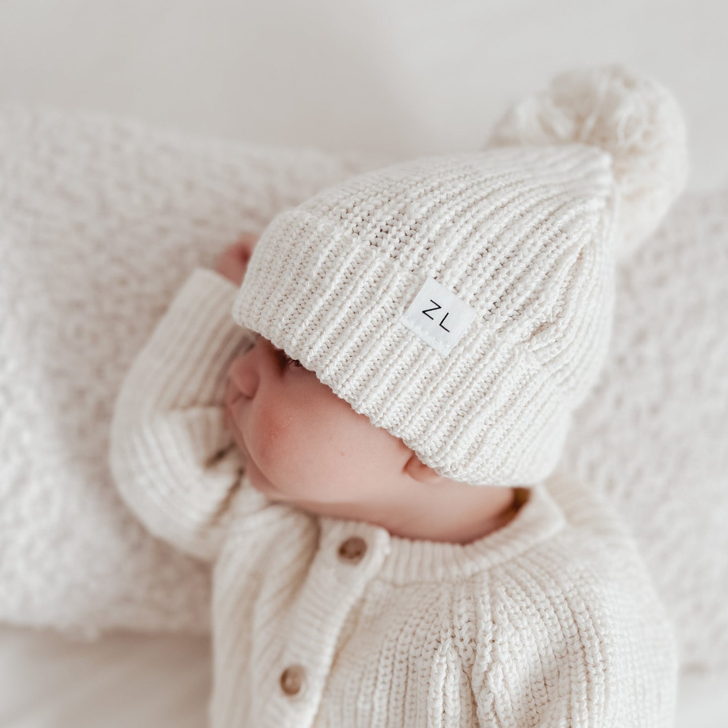 TEXTURED SHELL KNIT BEANIE