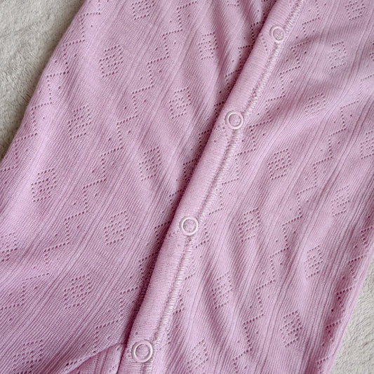 Merinowolle Seide Strampler Ajour | Prime Rose