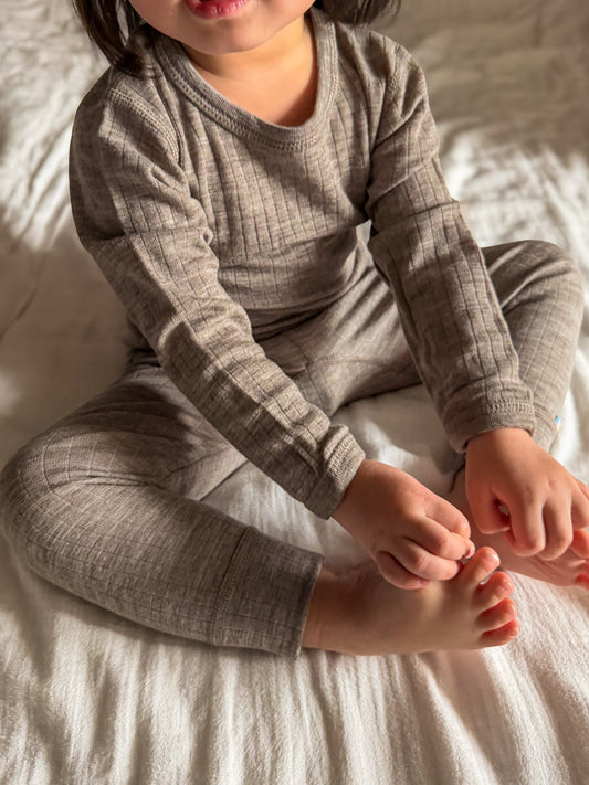 Merinowolle Langarmshirt | Sesame mel.