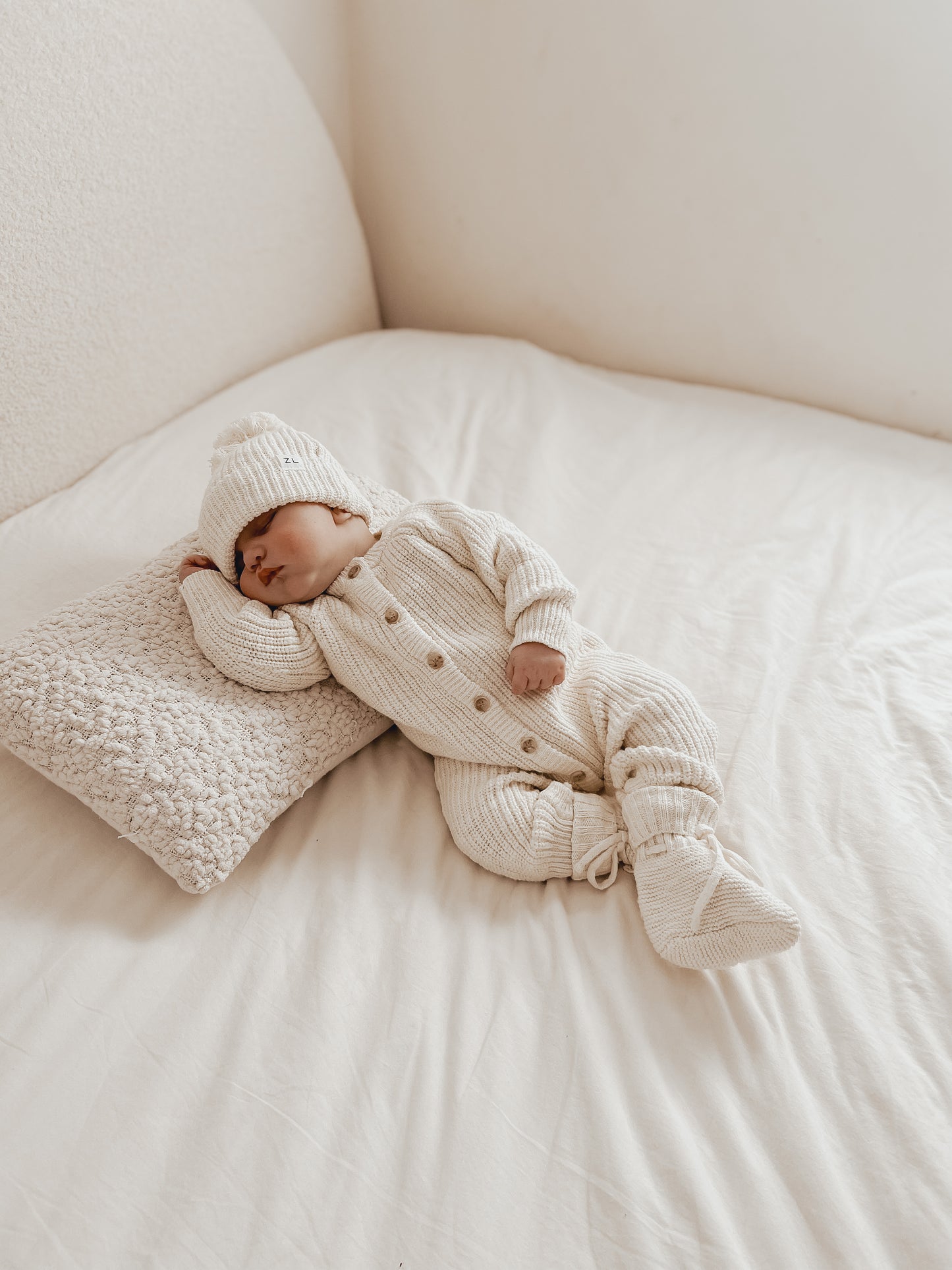Classic Knit Romper | Coconut