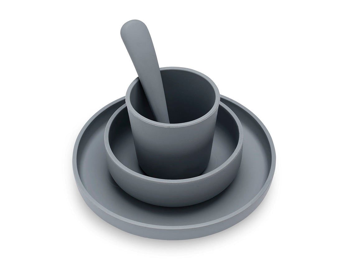 Silikon Geschirrset 4er | Storm Grey