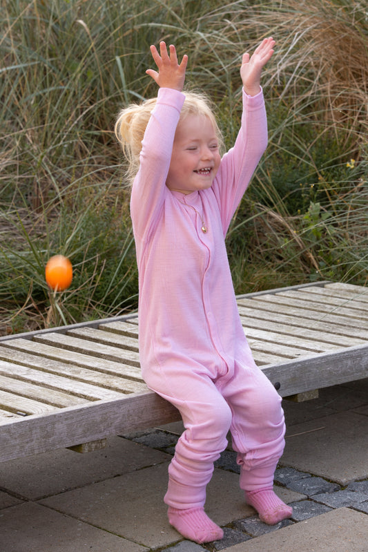 Merinowolle Strampler | Alte Rose