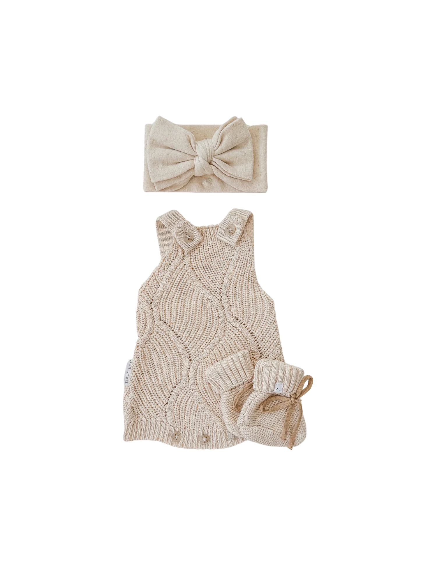 KNIT ROMPER | BISCOTTI FLECK