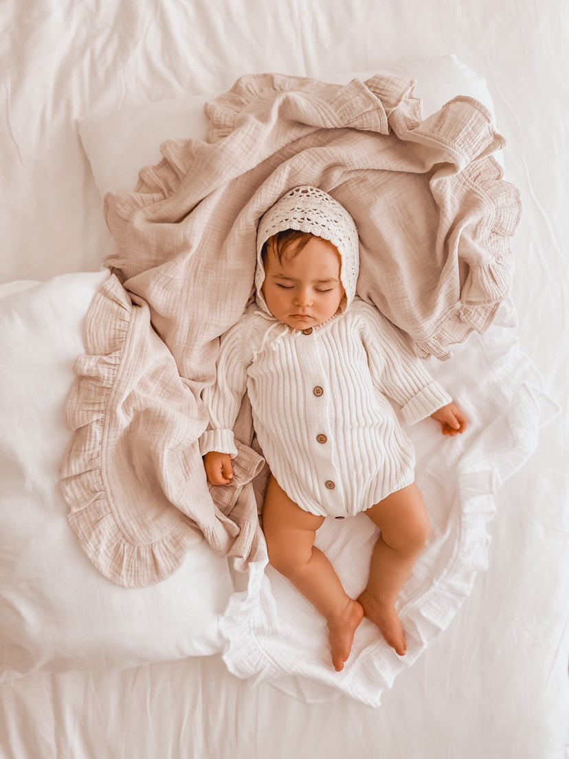 Ribbed Knit Onesie | Milk