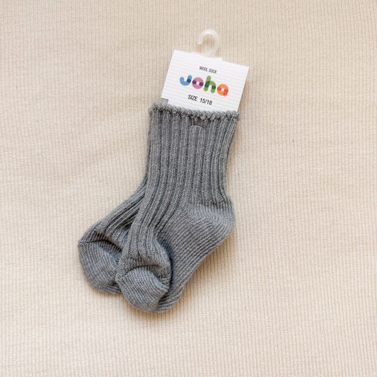 Joha Wollsocken Ripp | Grey Melange