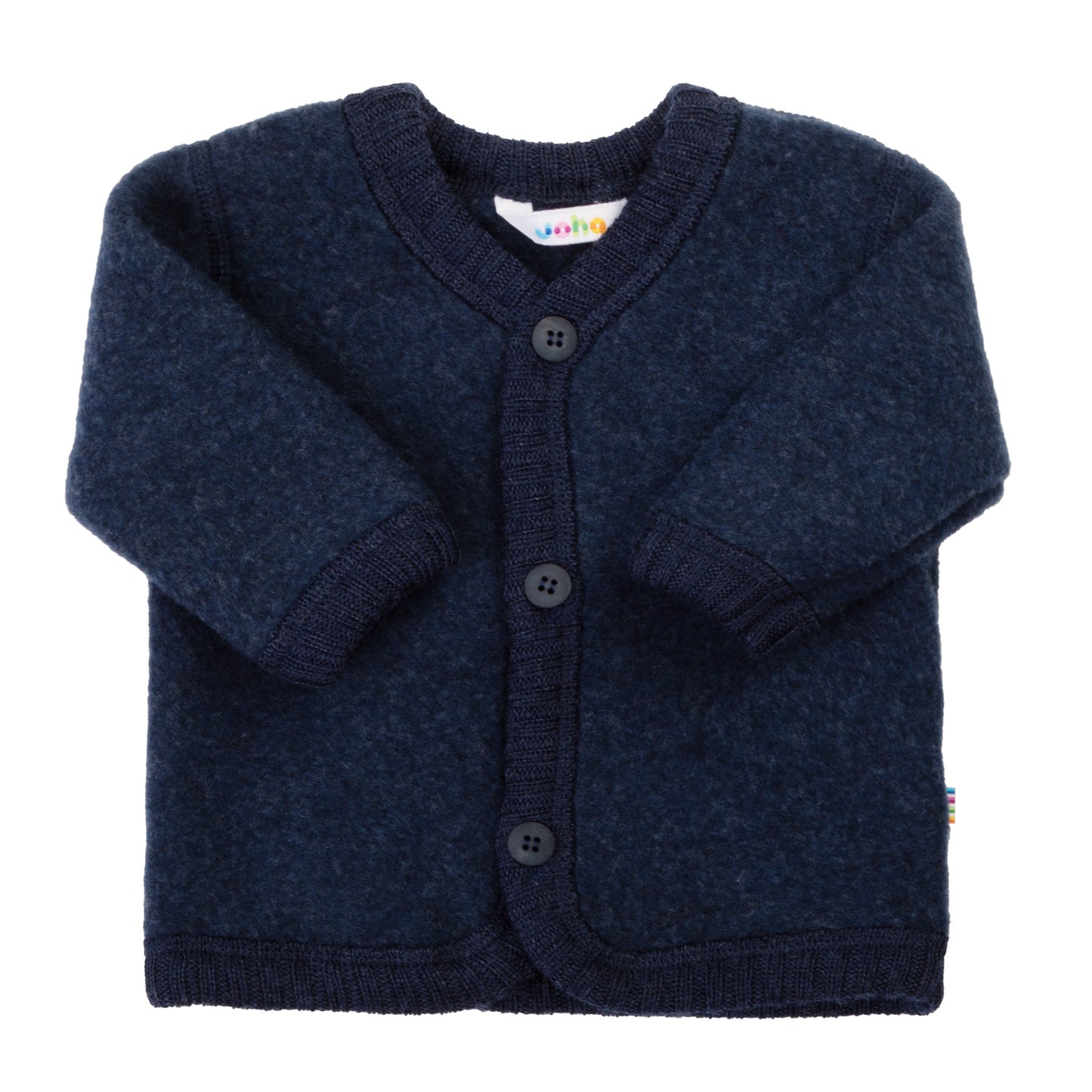 Joha Jacke/Cardigan aus Merino-Wollfleece | Dunkelblau