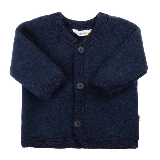 Joha Jacke/Cardigan aus Merino-Wollfleece | Dunkelblau