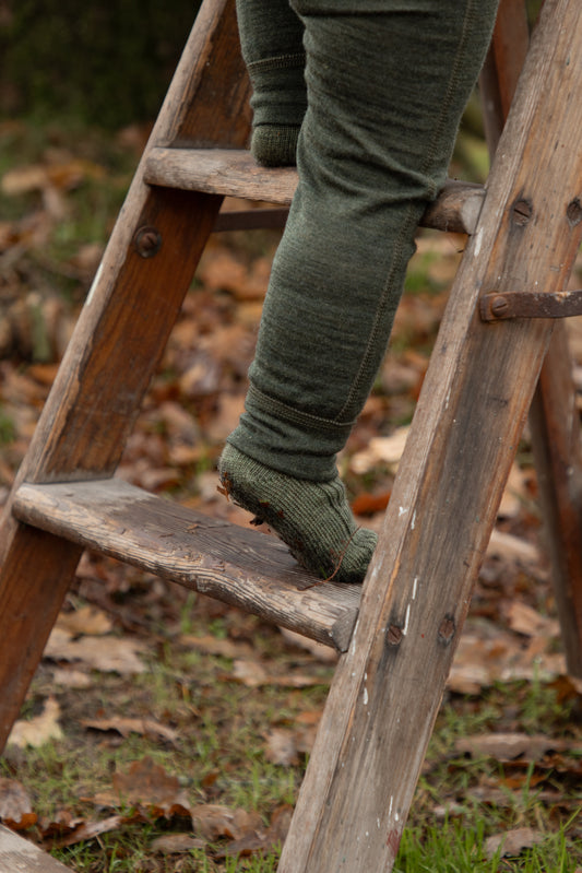Merinowolle Leggings | Moosgrün