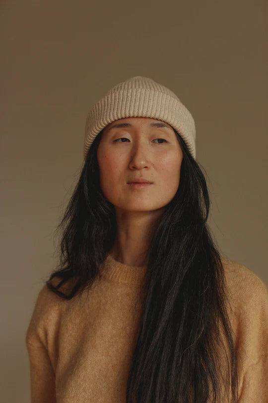 Merinowool Beanie Adult "Fonzie Cream"