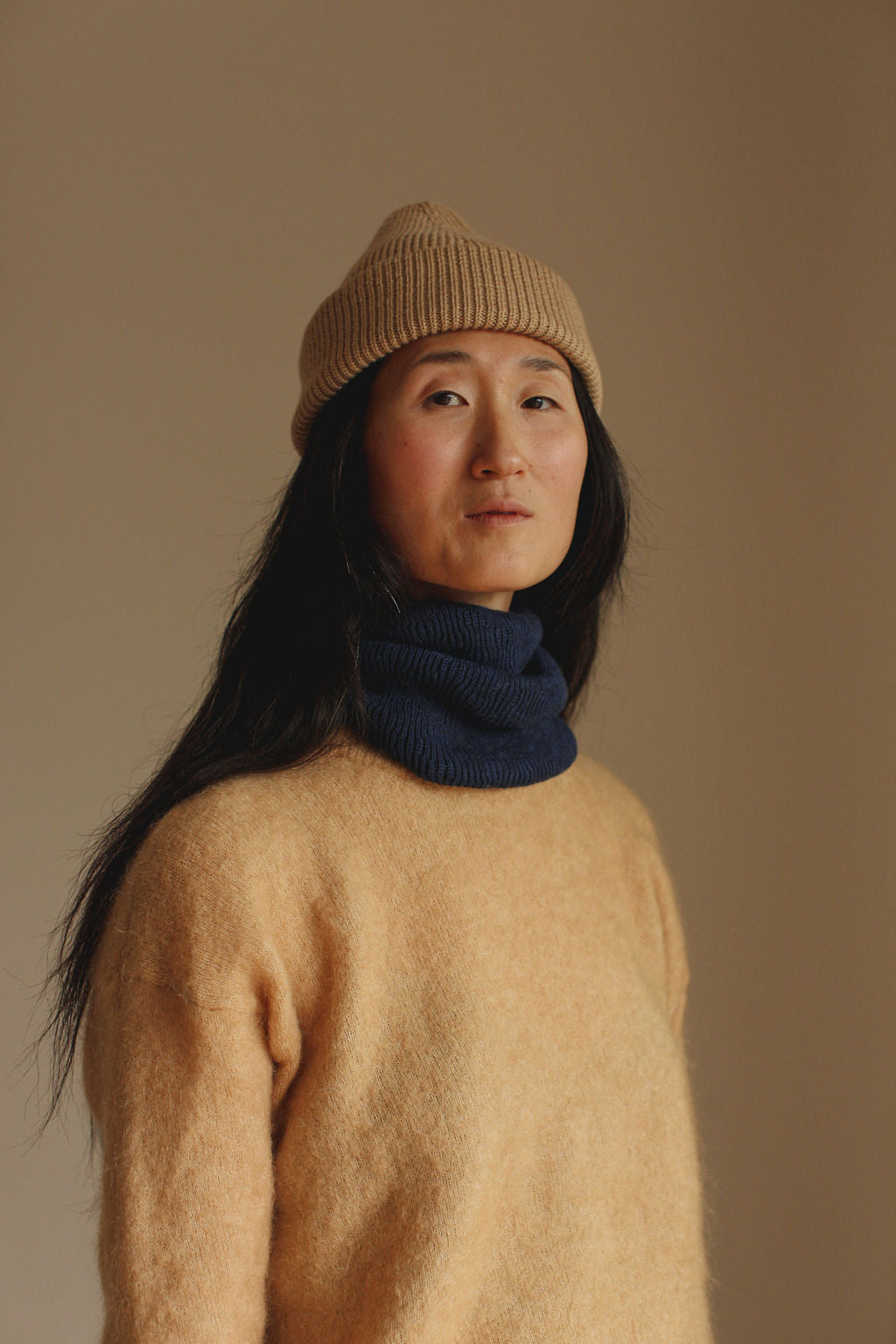 Merinowool Beanie Adult "Fonzie Sand"