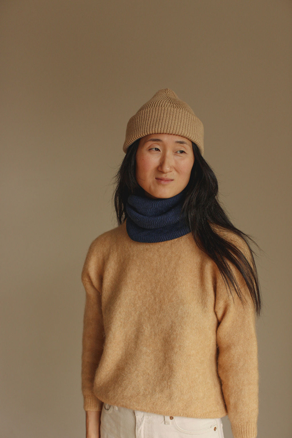 Merinowool Beanie Adult "Fonzie Sand"