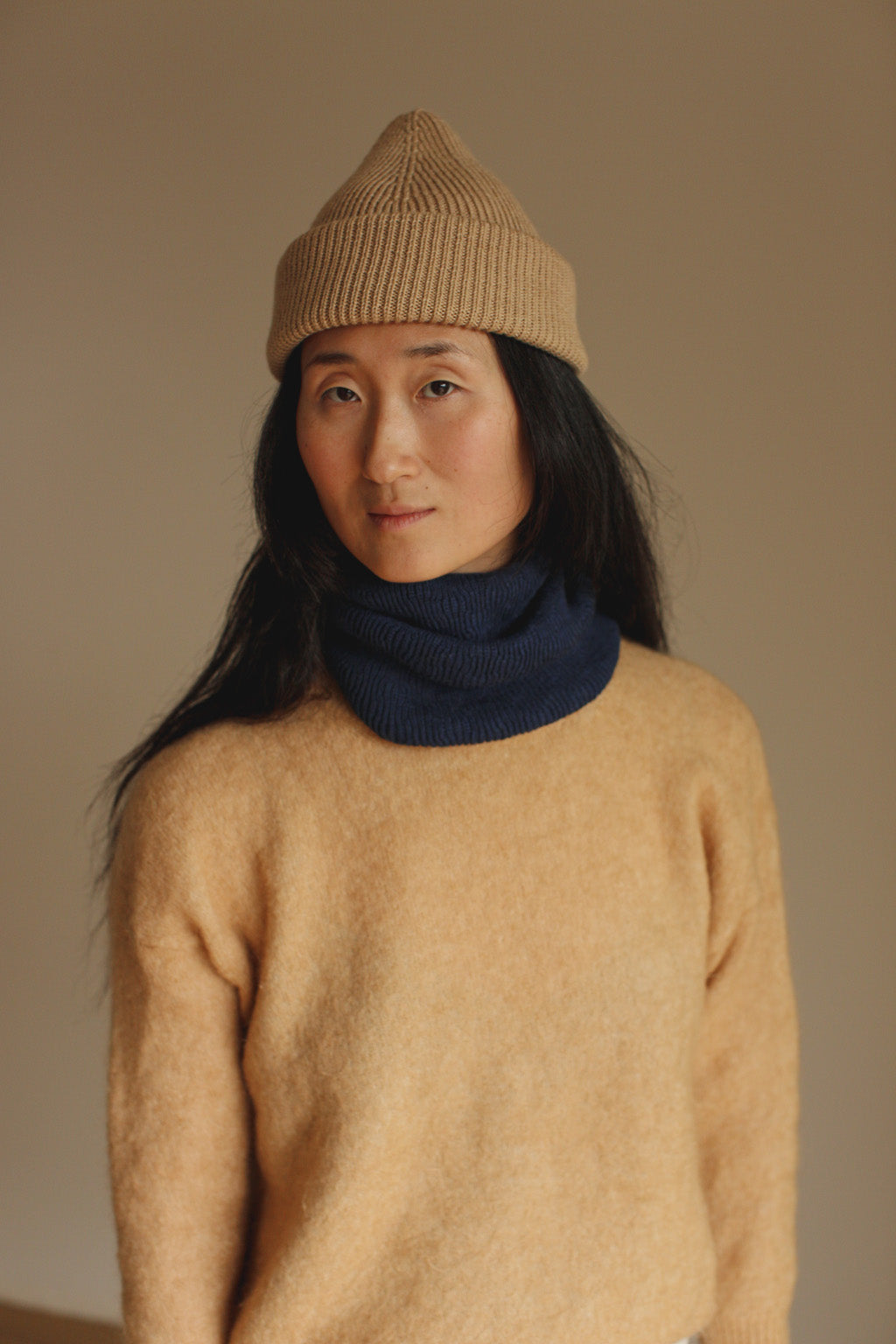 Merinowool Beanie Adult "Fonzie Sand"