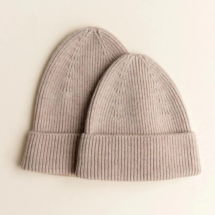 Merinowool Beanie Adult "Fonzie Sand"