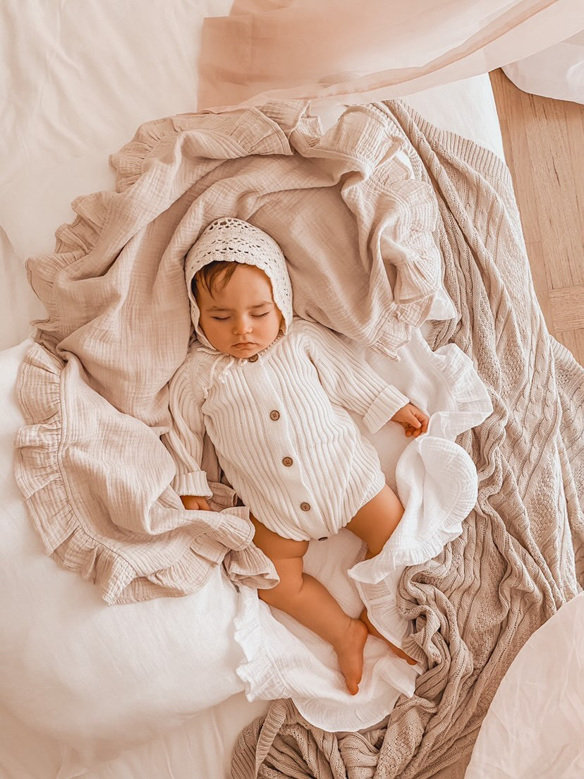 Ribbed Knit Onesie | Milk