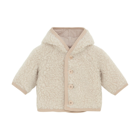 Huttelihut Jacke Pixie Merinowolle | Teddy Cement