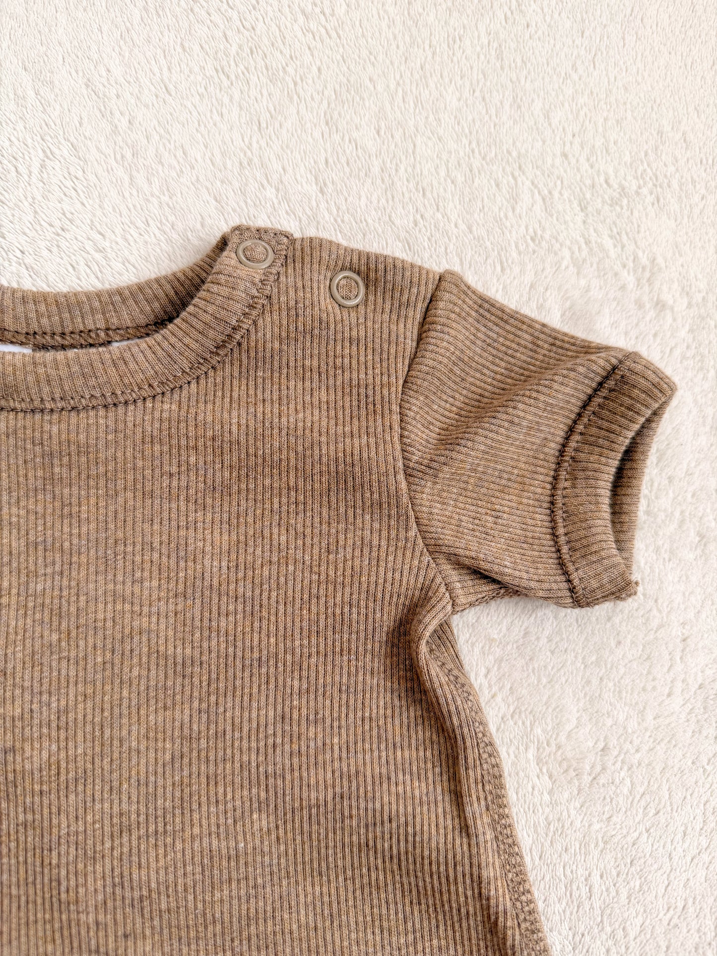 Sommer Romper Bio-Baumwolle kbA | Dunkelbeige