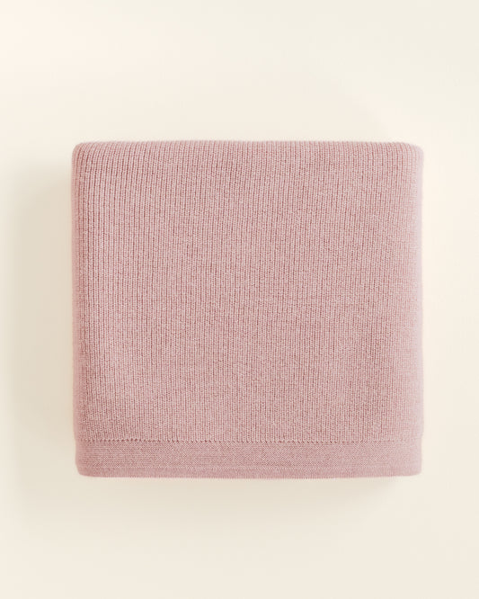Merinowool Knit Blanket „Felix Powder“