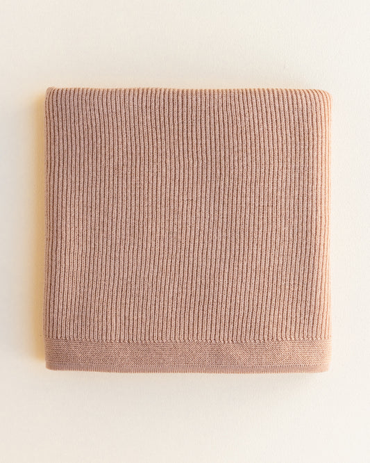 Merinowool Knit Blanket „Felix Rose“