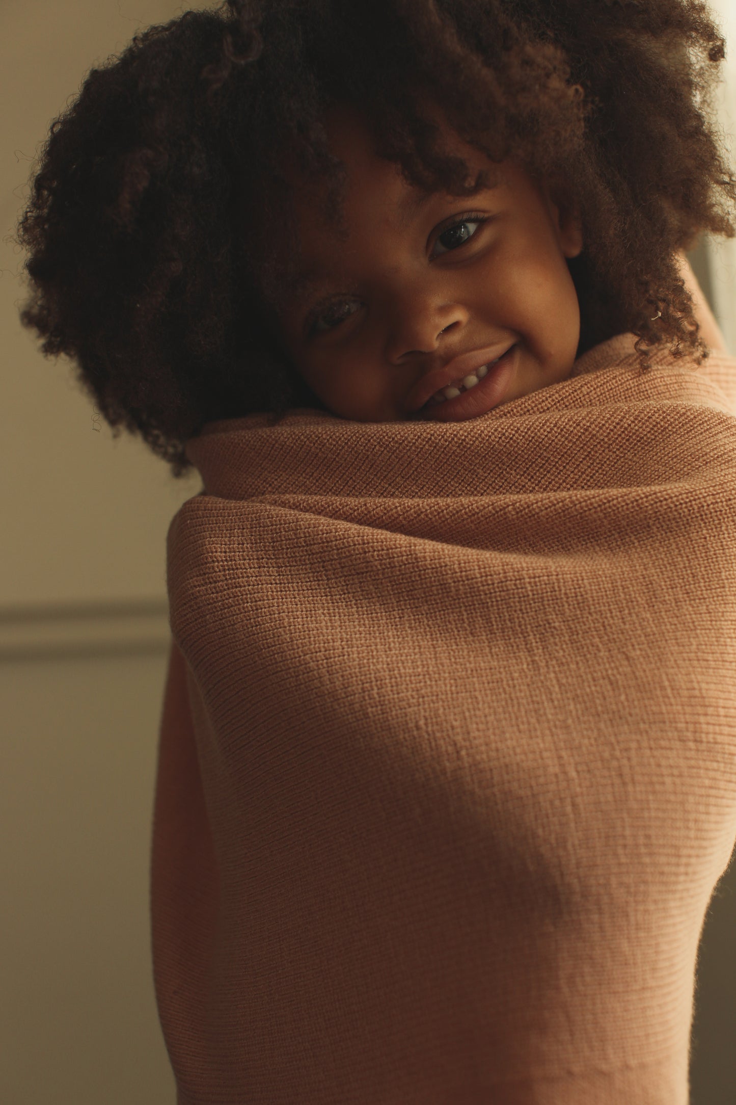 Merinowool Knit Blanket „Felix Rose“