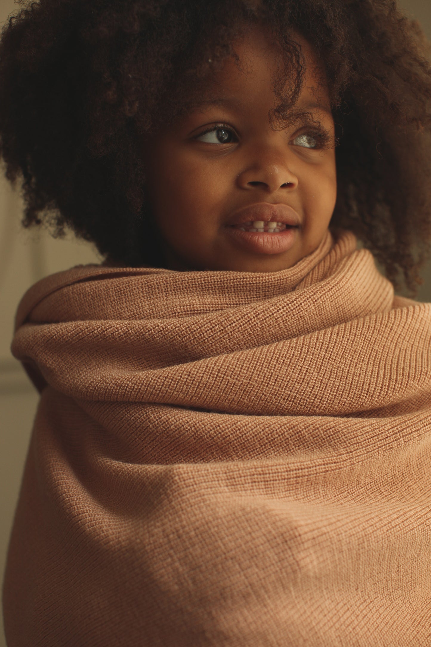 Merinowool Knit Blanket „Felix Rose“