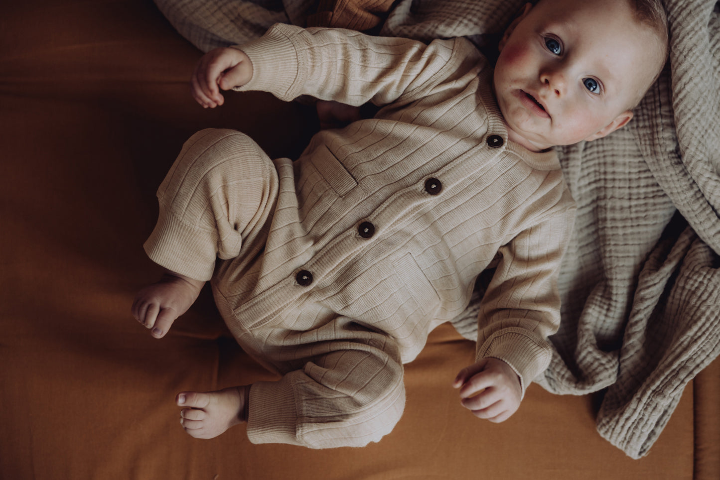 Merinowool Rib Playsuit | Oat