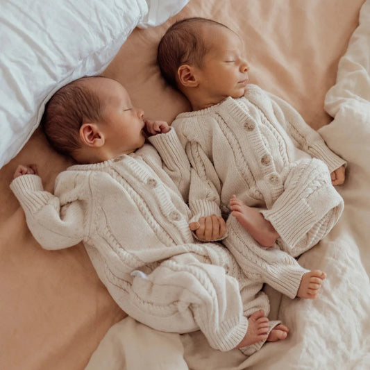 Classic Knit Romper | Biscotti Fleck