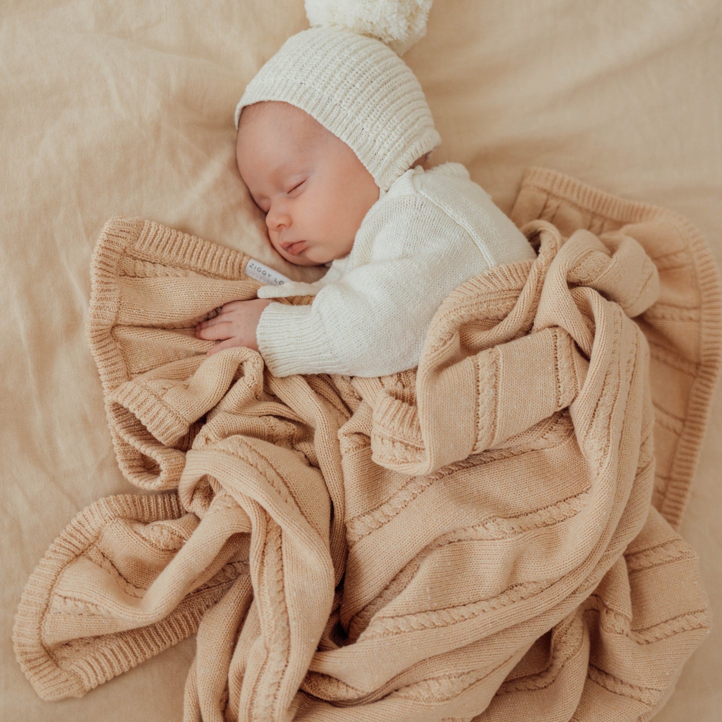 Knit Blanket | Sand Fleck