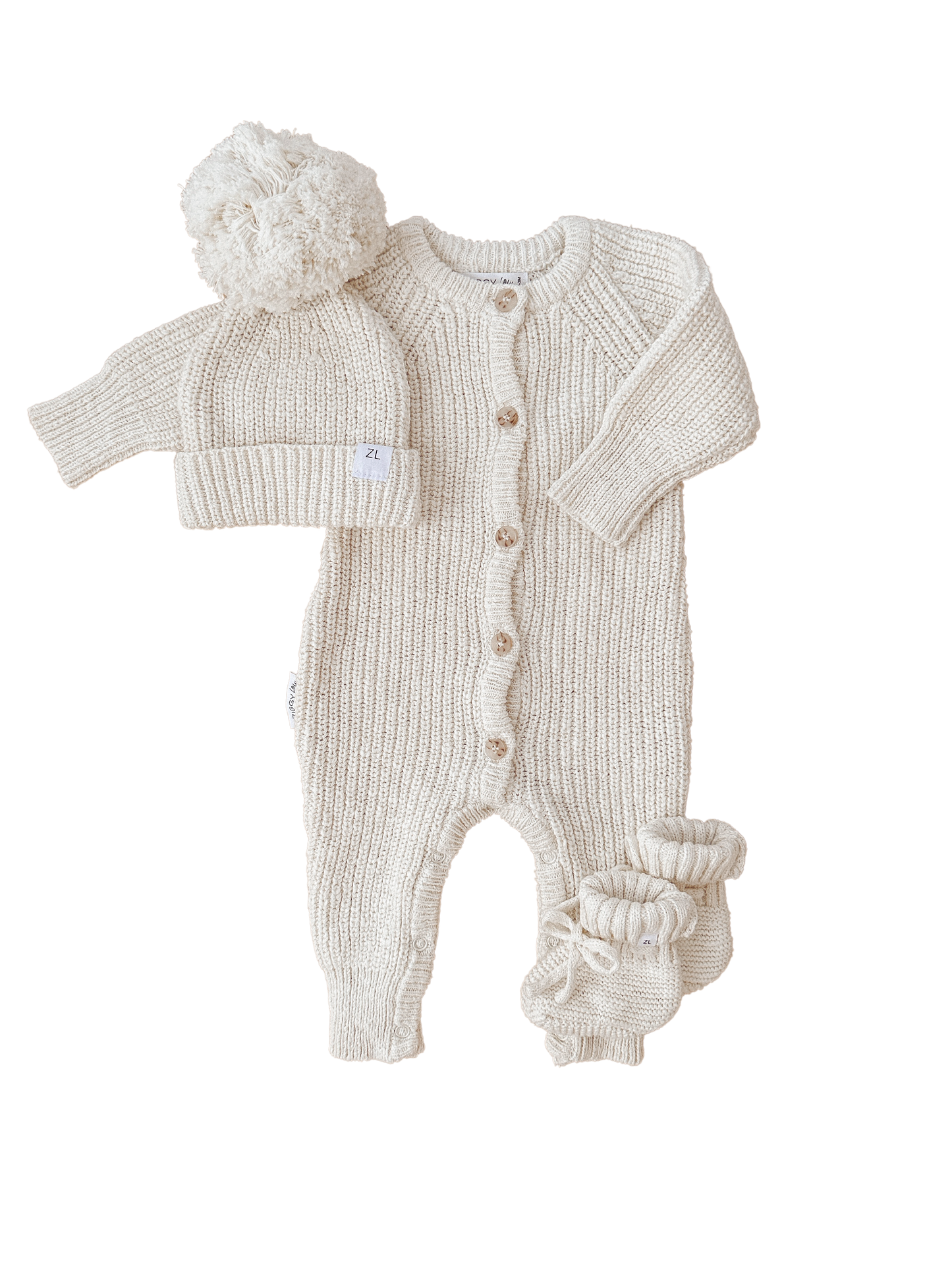 Classic Knit Romper | Coconut