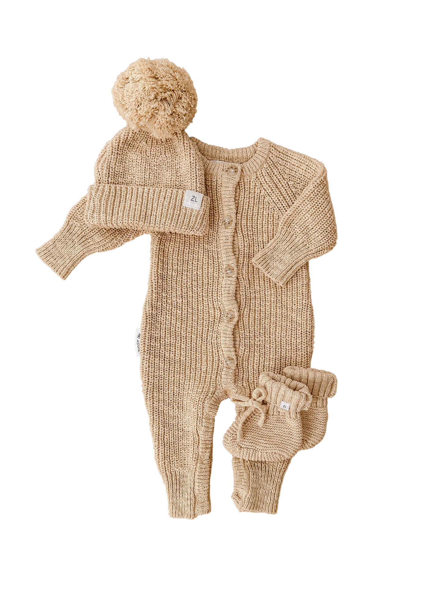 Classic Knit Romper | Wheat