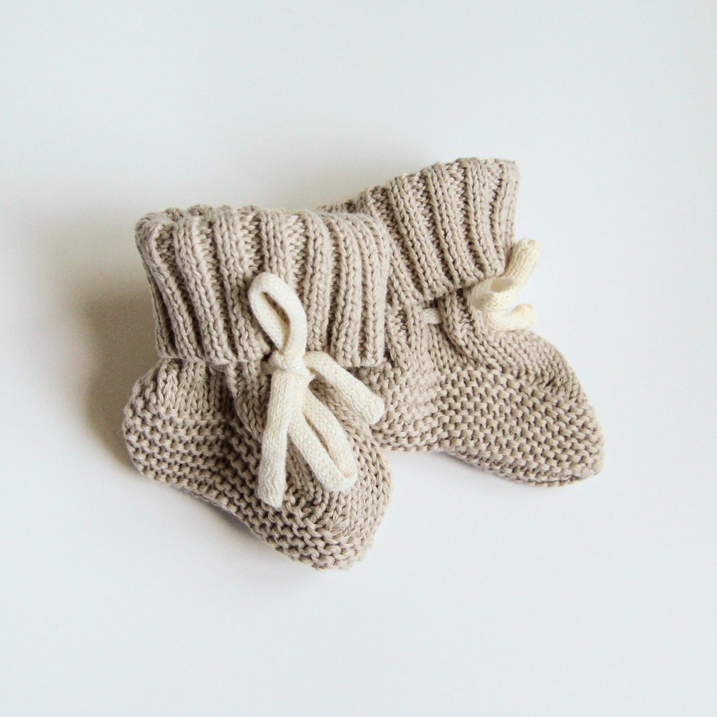 Knitted Booties | Oat~Natural White