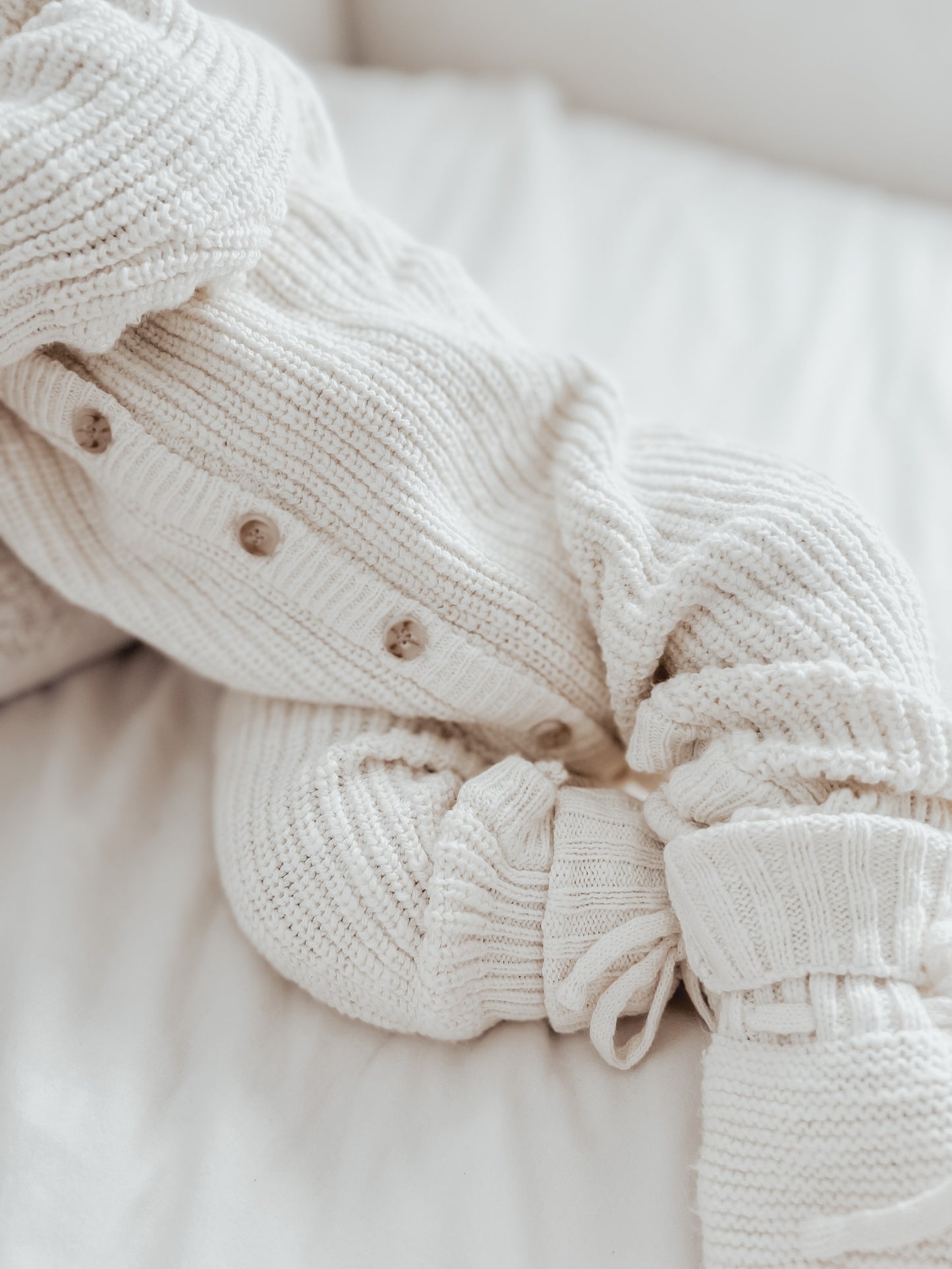 Classic Knit Romper | Coconut