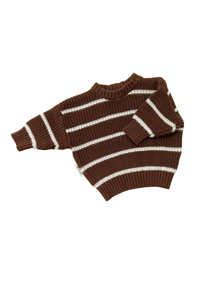 Knit Pullover | 'Chocolate Stripe'
