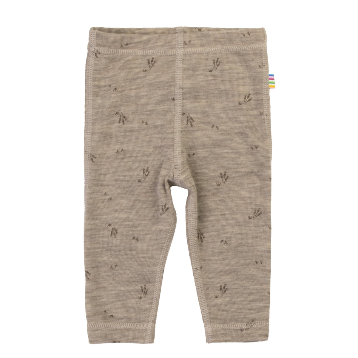 Joha Leggings Merinowolle | Beige Melange m. Naturmuster