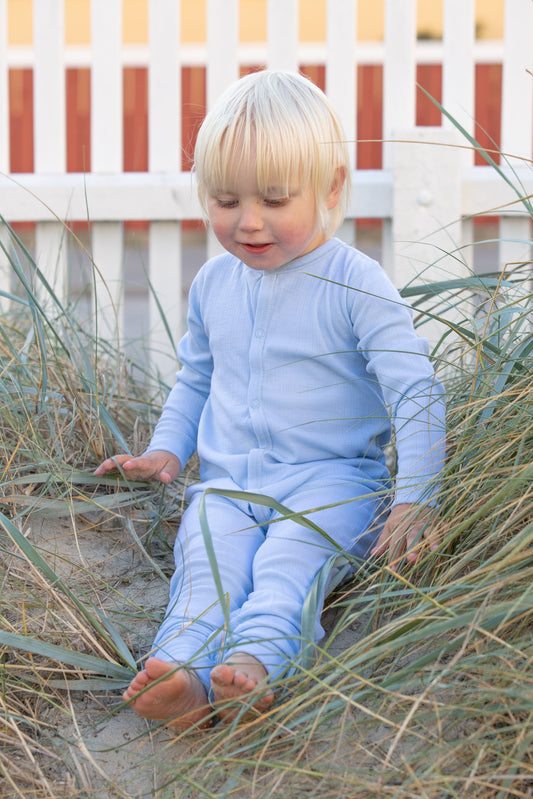 Merinowolle Strampler | Hellblau