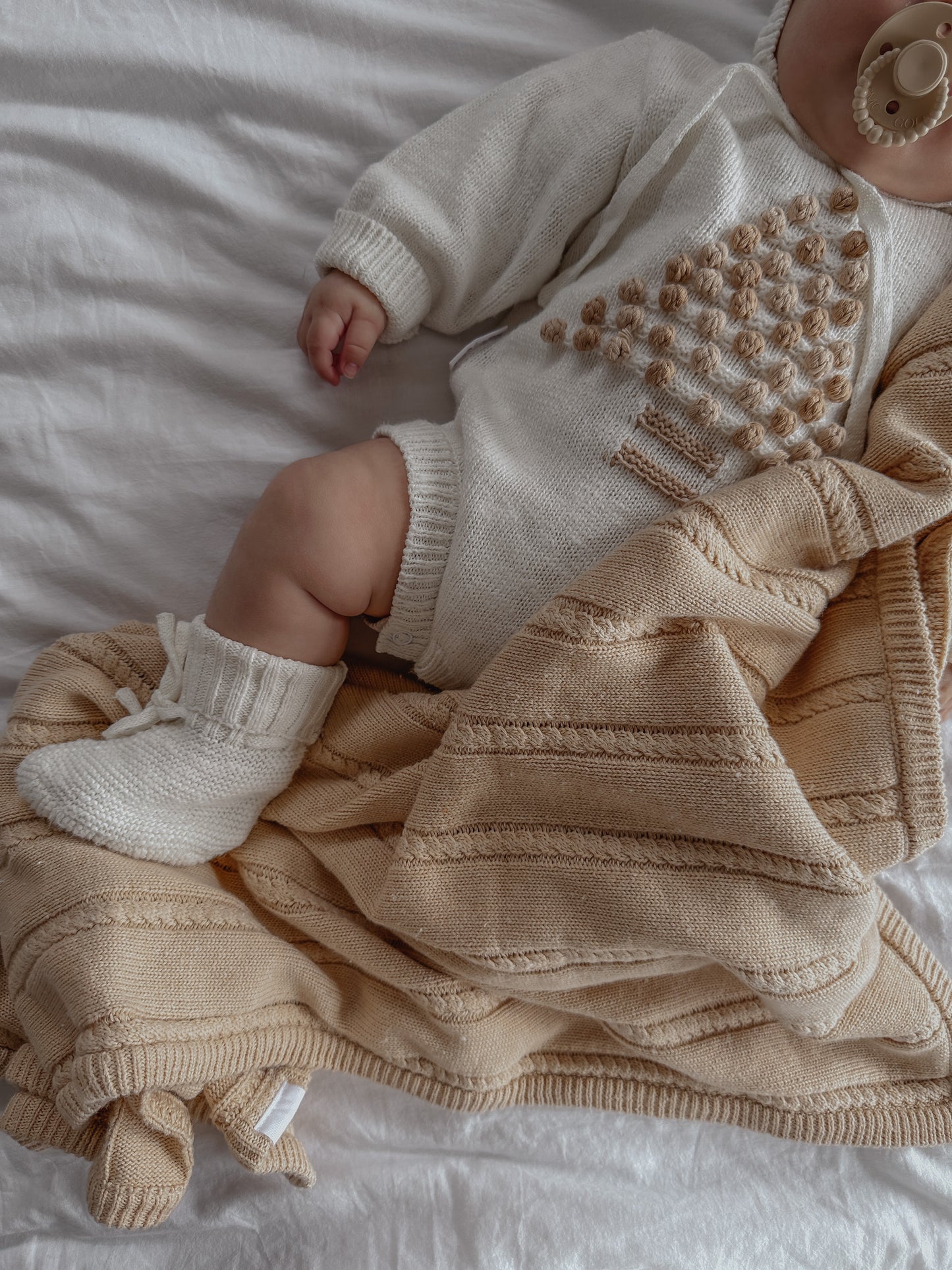 Knit Blanket | Sand Fleck