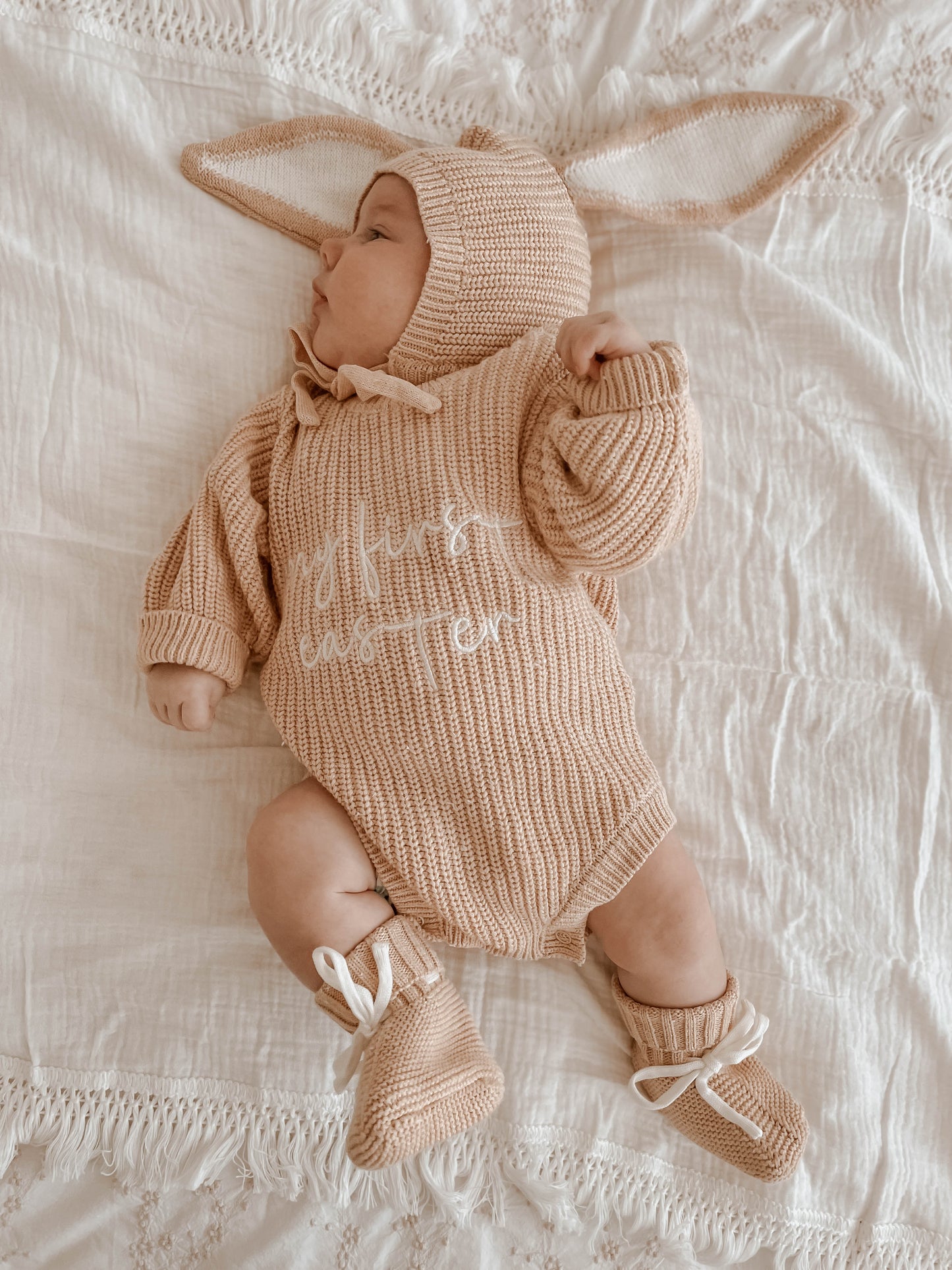 KNIT BONNET | "Easter Sand Fleck"