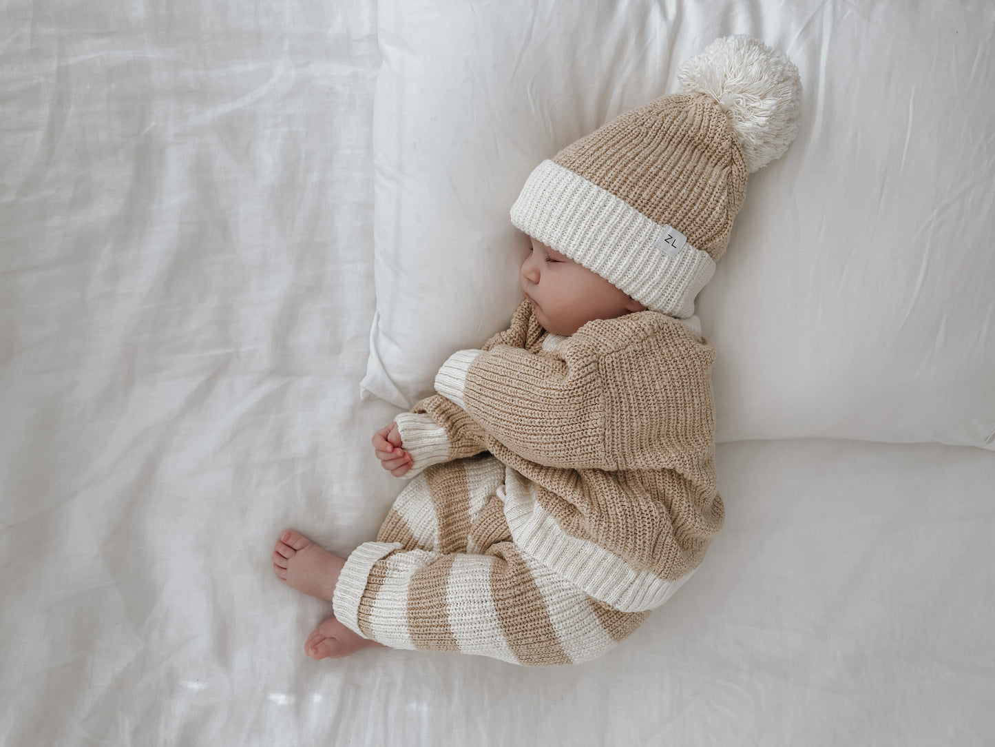 KNIT BEANIE | "Two Tone Wheat"