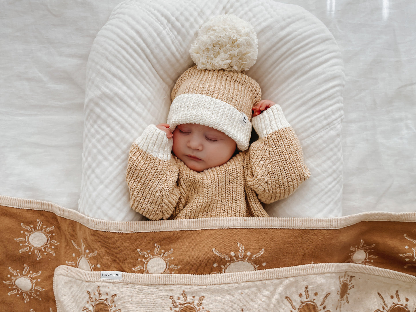 KNIT BEANIE | "Two Tone Wheat"