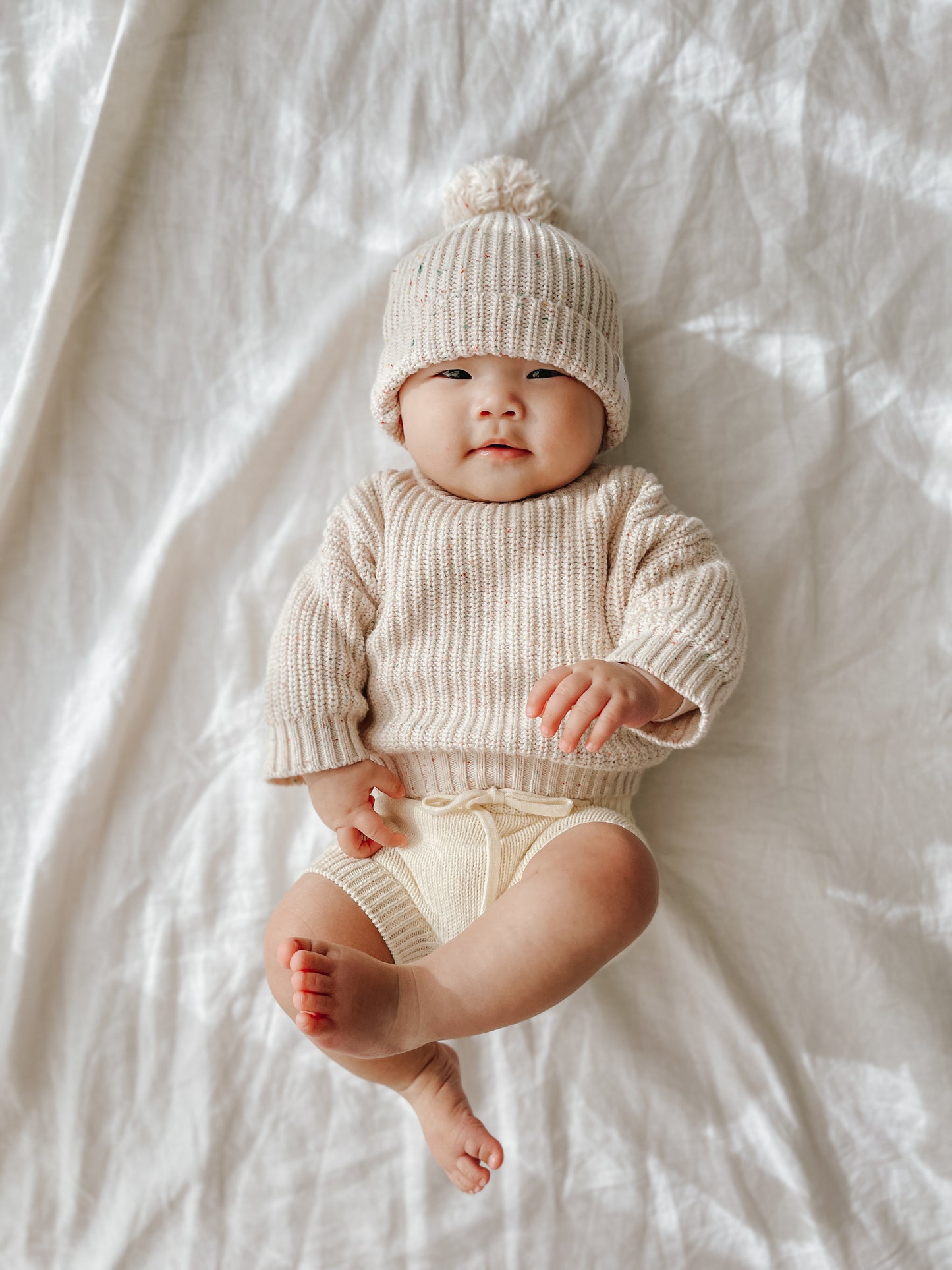 Kids Knit Pullover | 'Oatmeal Fleck'
